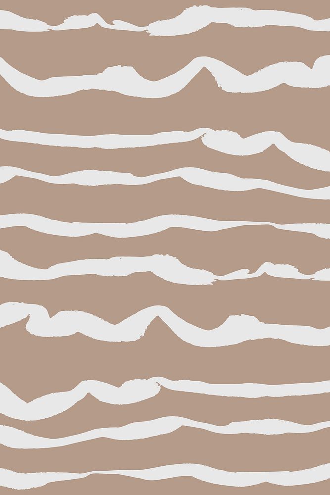 Lines doodle background, beige design vector