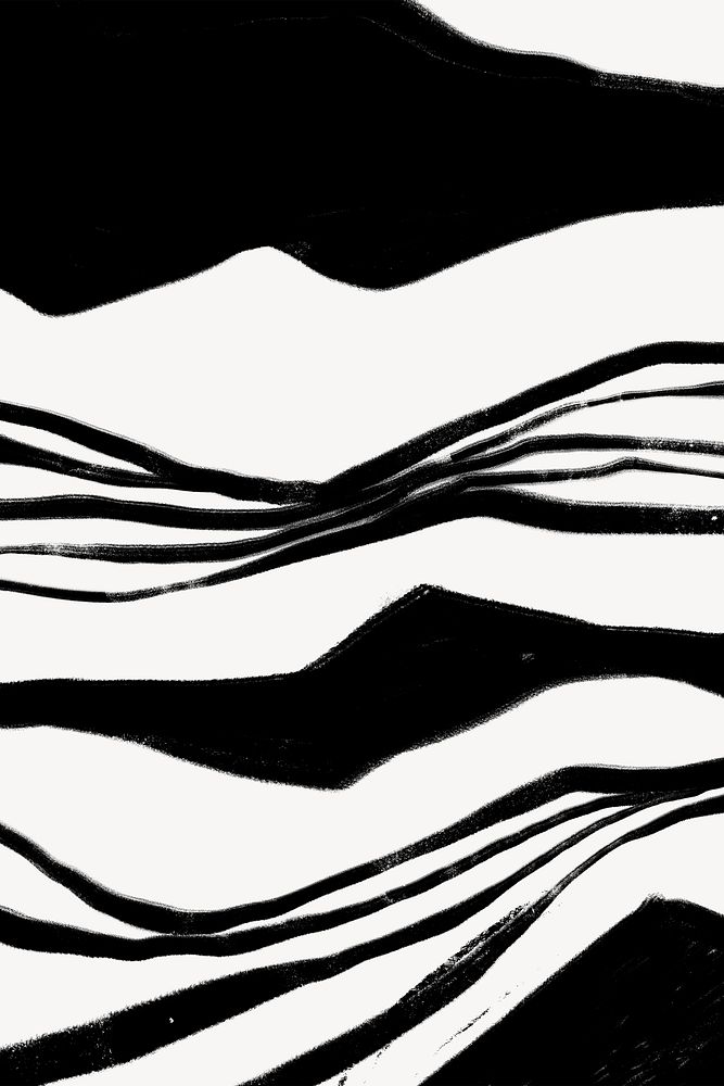 Abstract wave background, black and white design
