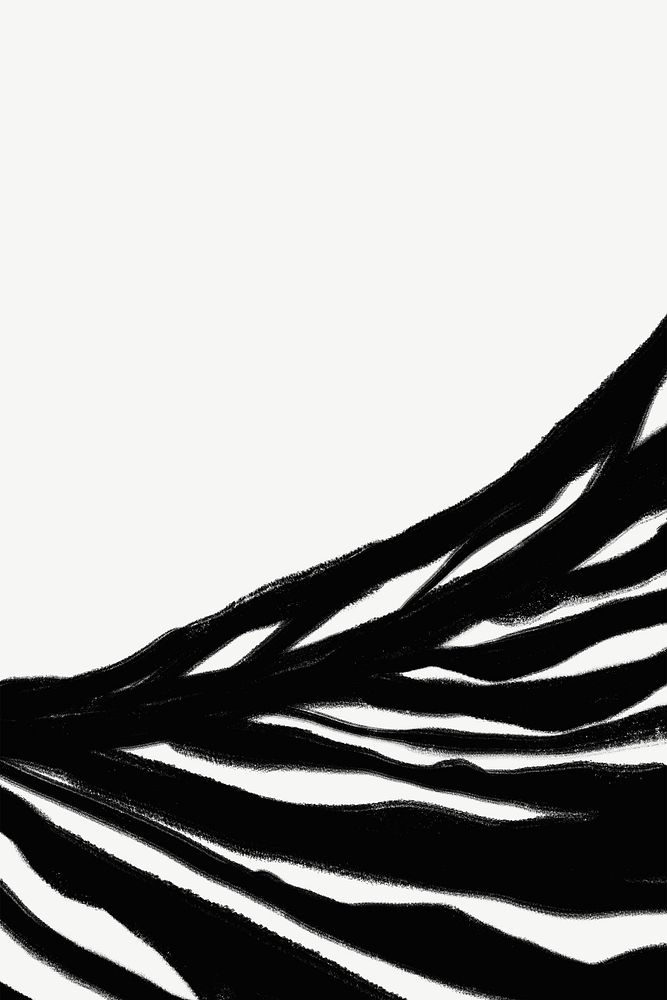 Abstract black ink border background, minimal design