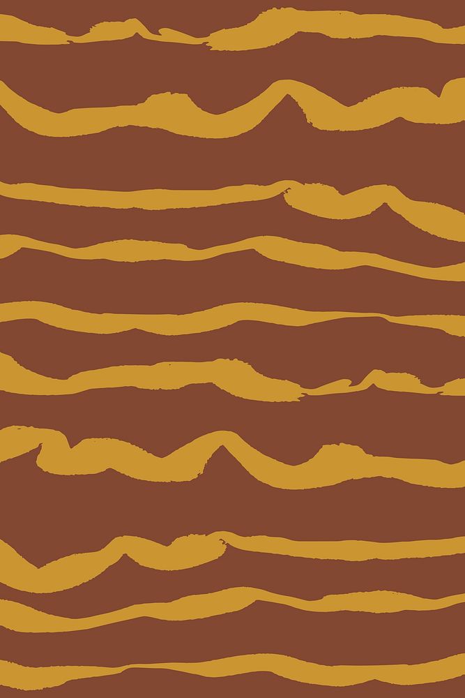 Lines doodle background, brown design vector