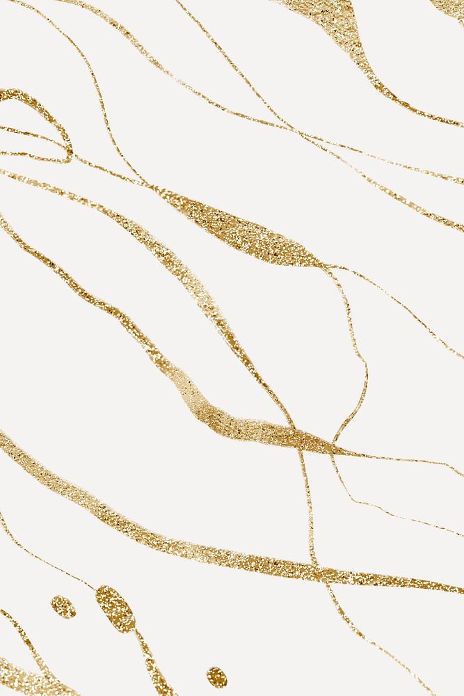 Abstract wavy background, gold glitter design
