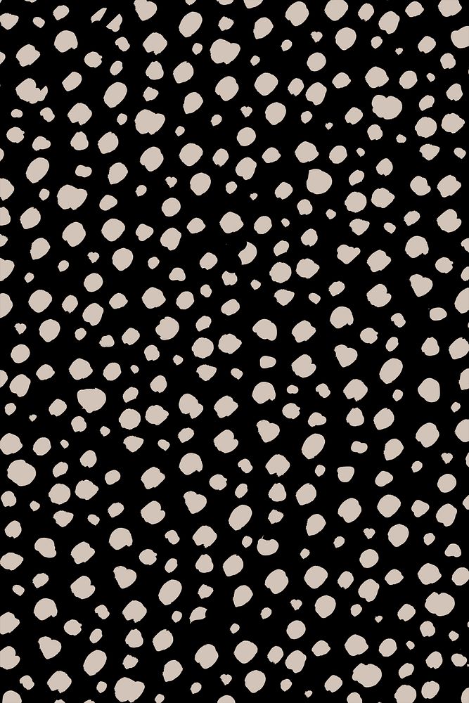 Doodle dots pattern background, black & beige design
