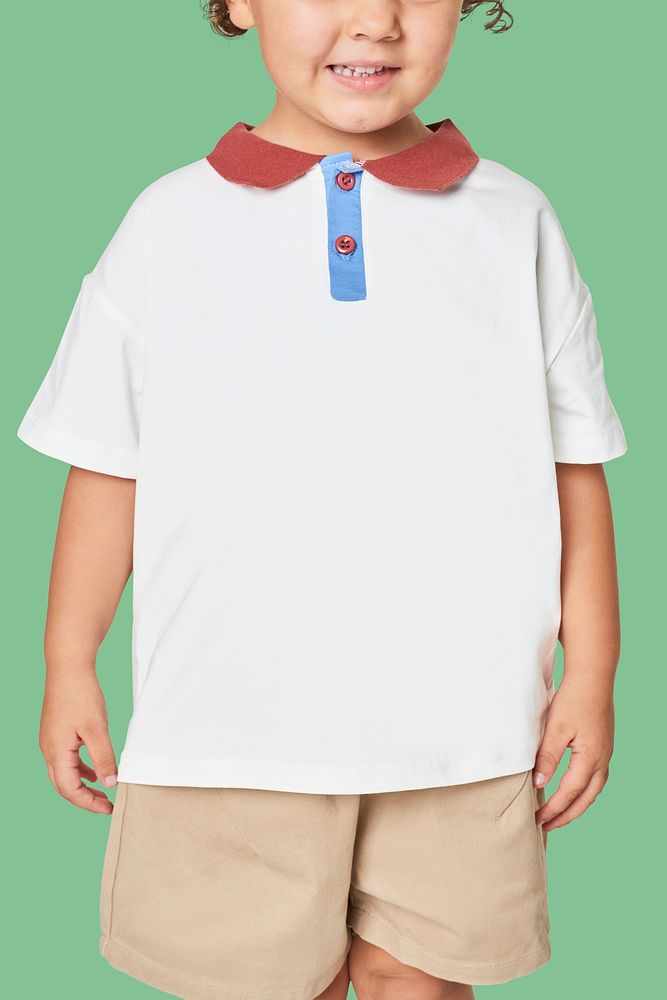 Child's casual white polo shirt