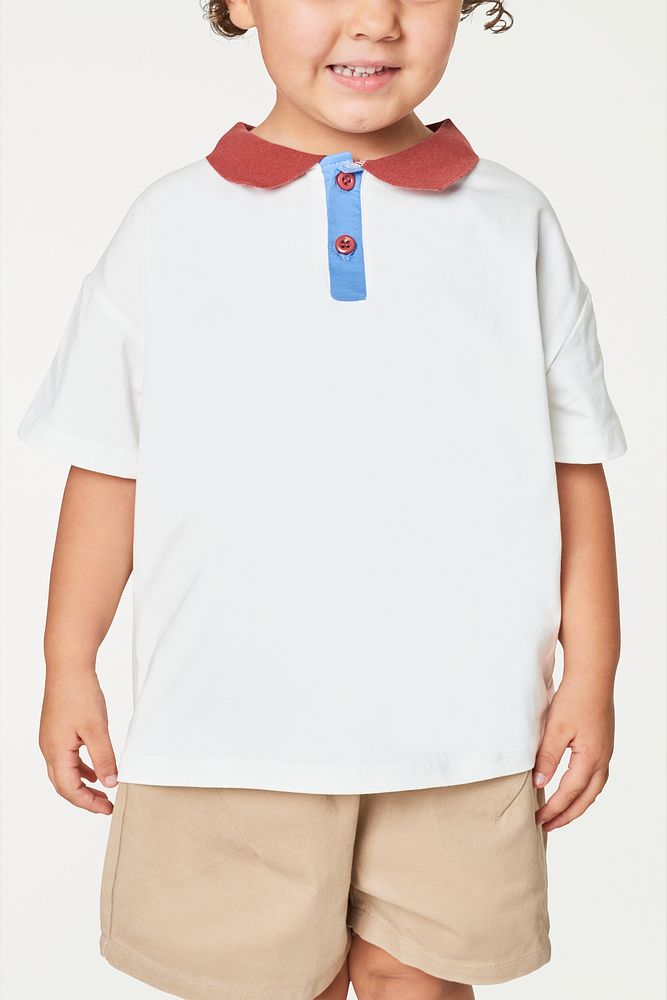 Child's casual white polo shirt