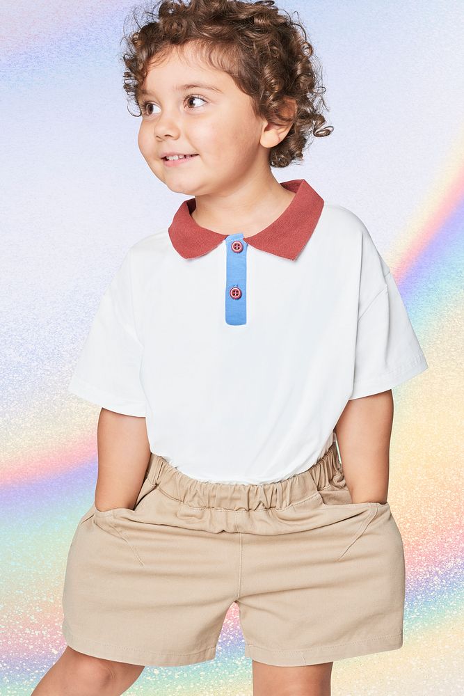Child's polo shirt and short pants