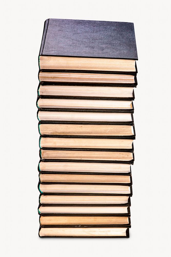 Old book stack isolated design 