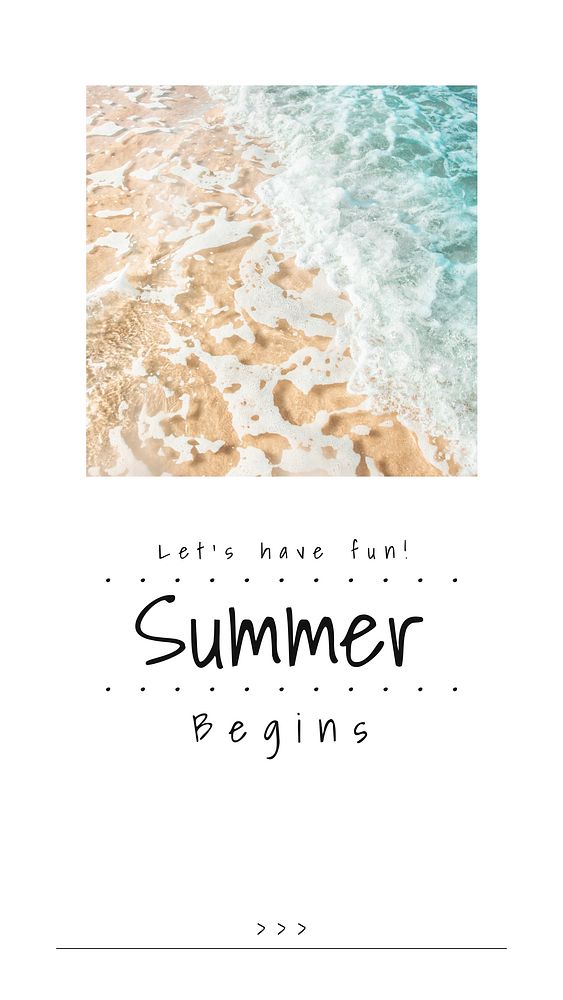 Summer aesthetic Instagram story template, ocean wave photo vector