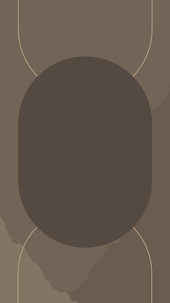 Oval frame on brown background
