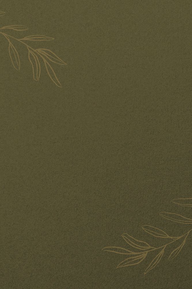 Drawing leaf border background, brown design vector
