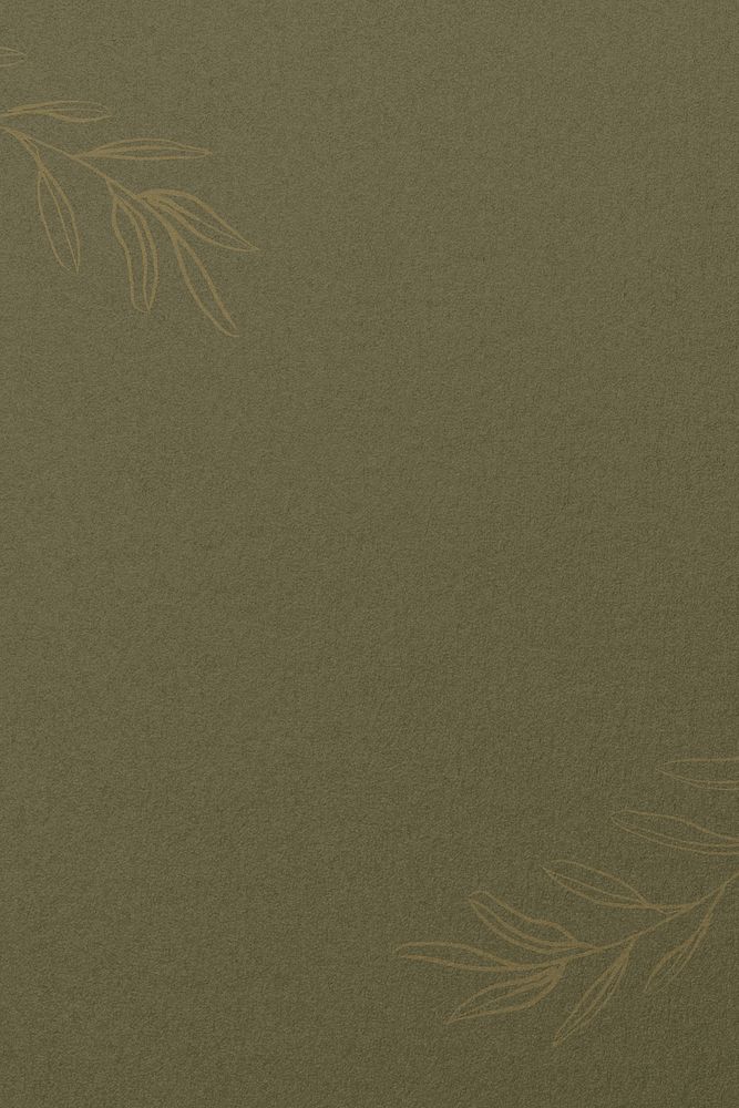 Drawing leaf border background, brown design psd