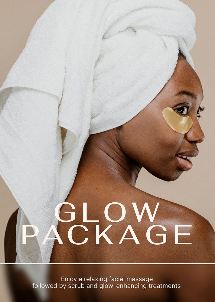 Spa package poster editable template, beauty advertisement vector