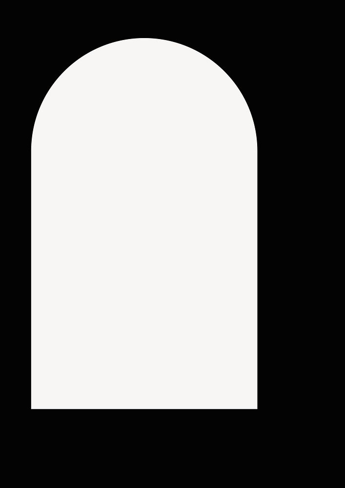 White arch frame, black background vector
