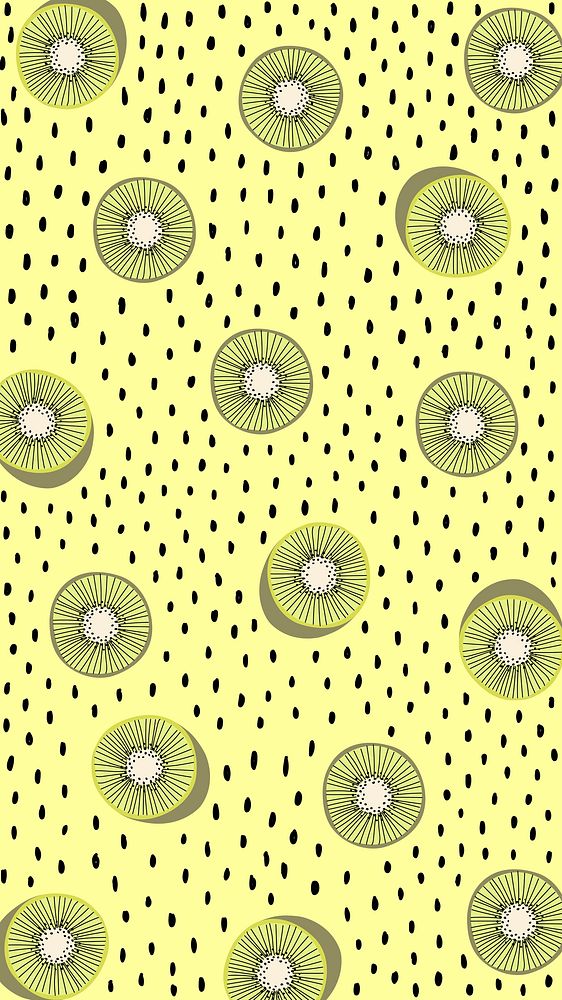 Tropical kiwi iPhone wallpaper, kiwi illustration design