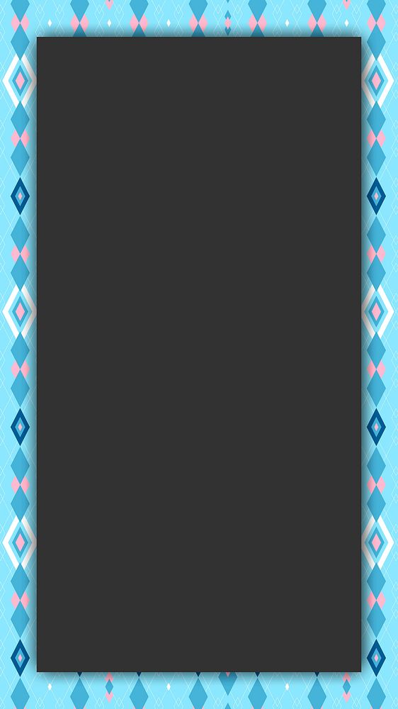 Bright blue geometric patterned mobile screen wallpaper
