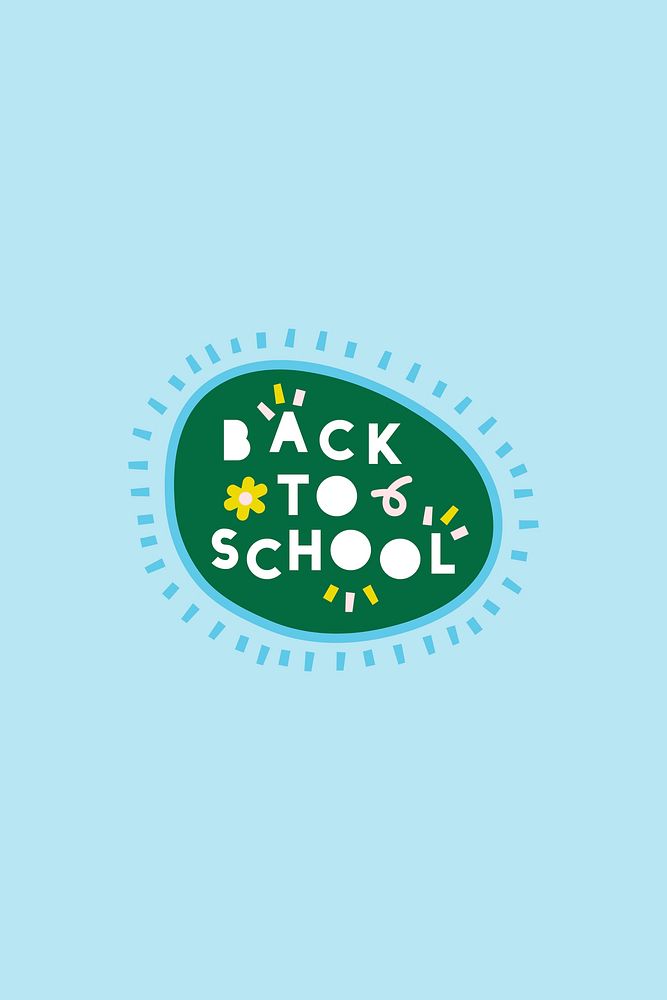 Blue back to school background vector