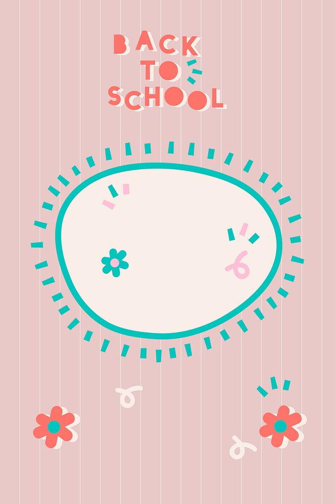 Pink back to school background vector