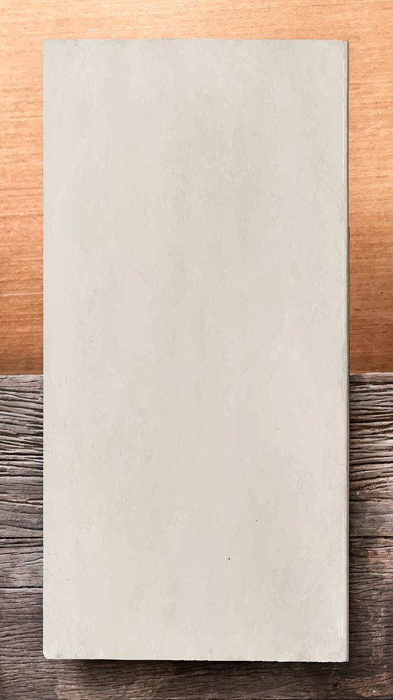 White frame on wooden textured mobile screen template vector