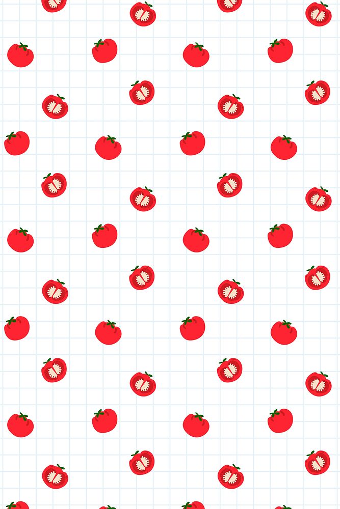Cute red tomato pattern background