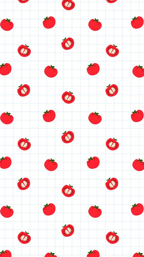 Cute red tomato pattern background