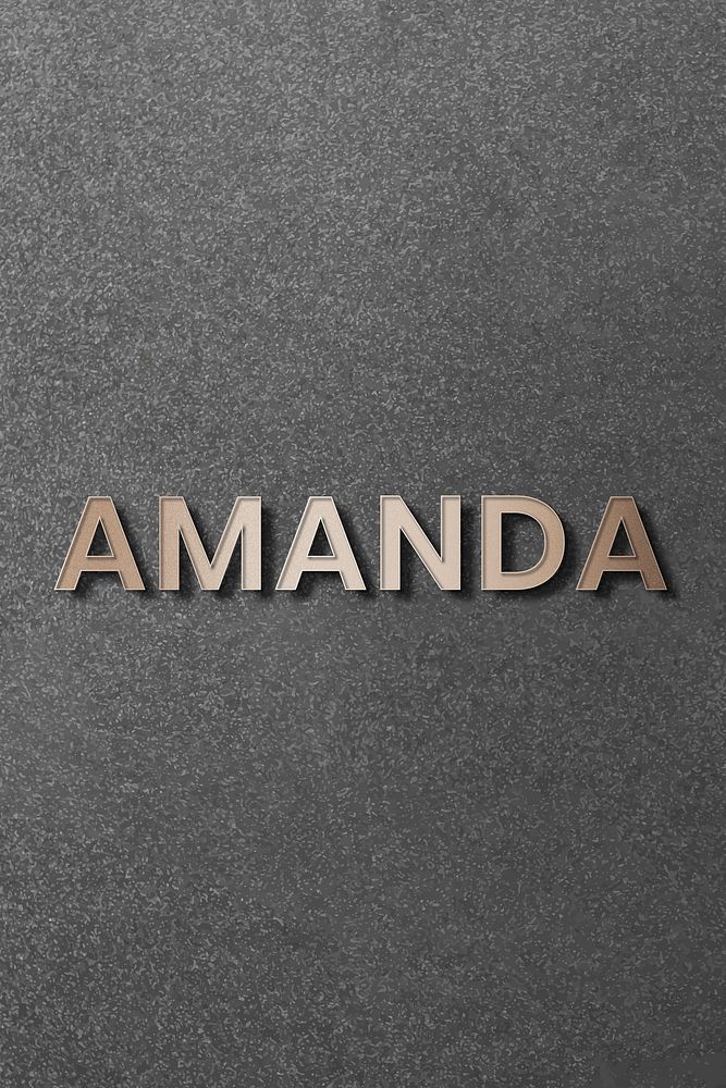 Amanda typography in gold design element vector