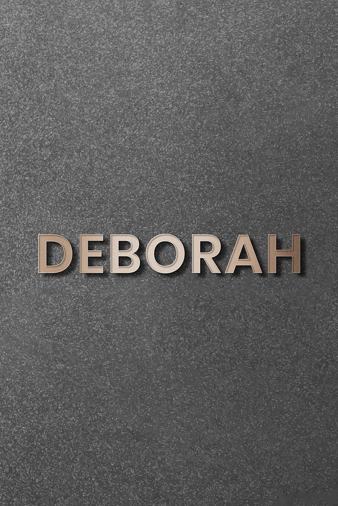 Deborah typography in gold design element vector