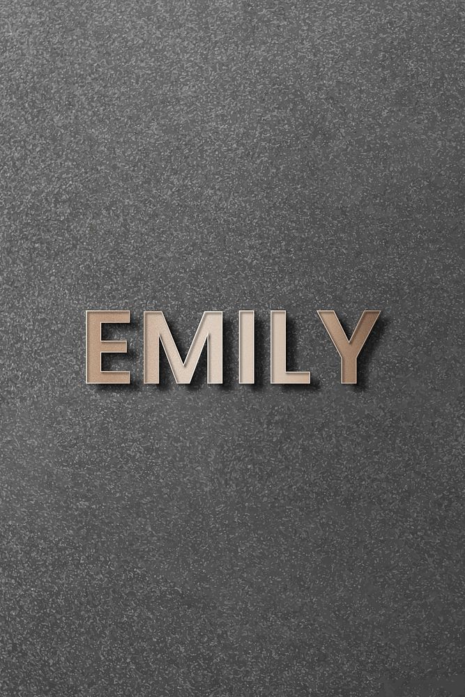 Emily typography in gold design element vector