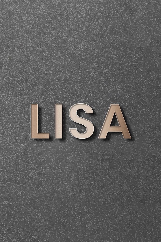 Lisa typography in gold design element vector