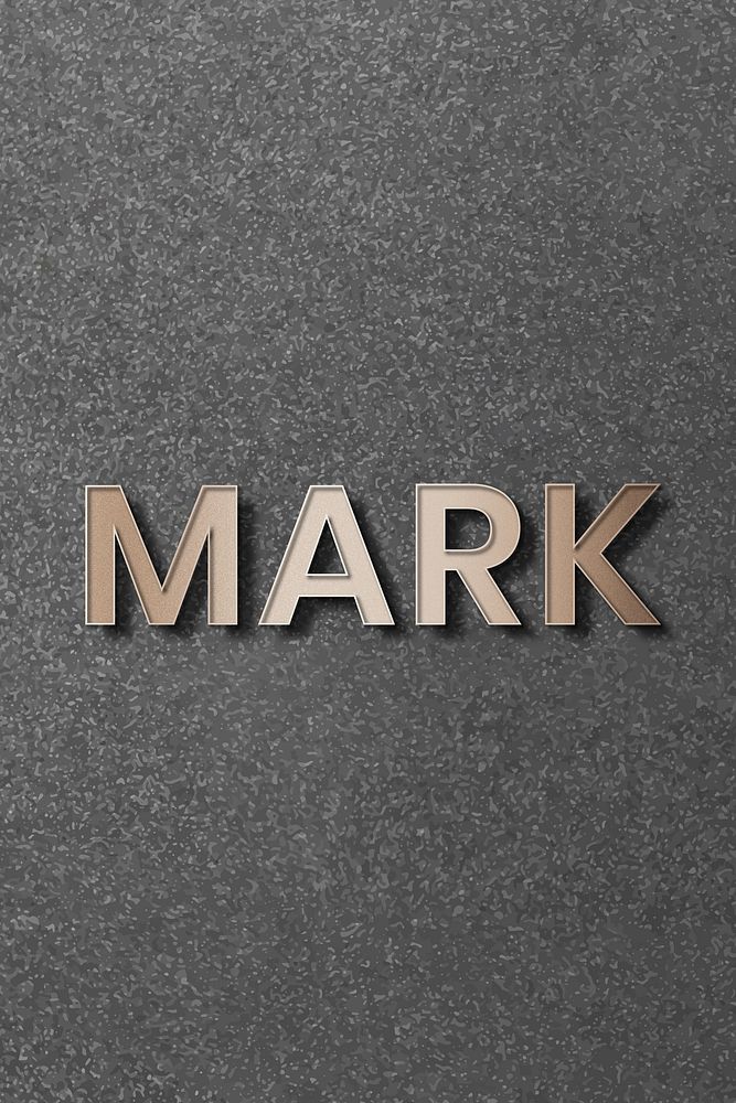 Mark typography in gold design element vector