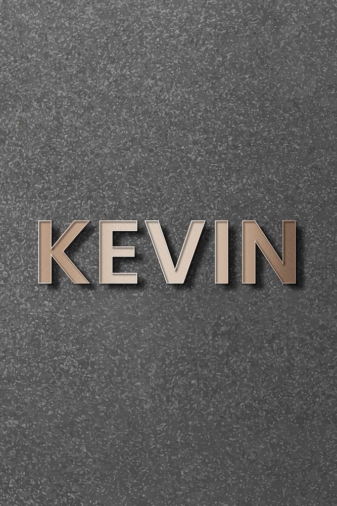 Kevin typography in gold design element vector