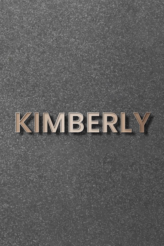 Kimberly typography in gold design element vector