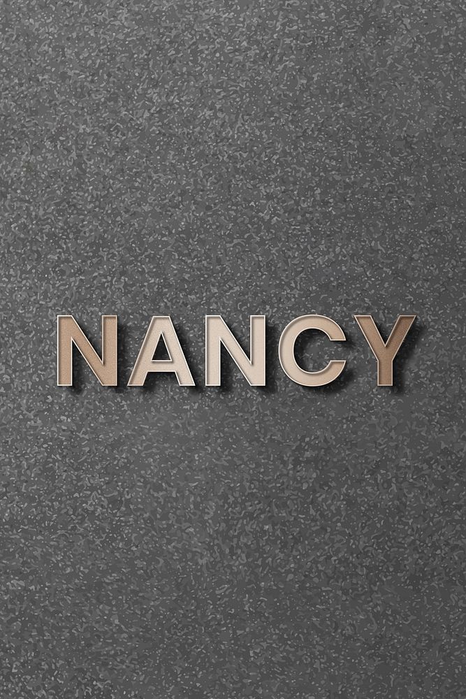 Nancy typography in gold design element vector