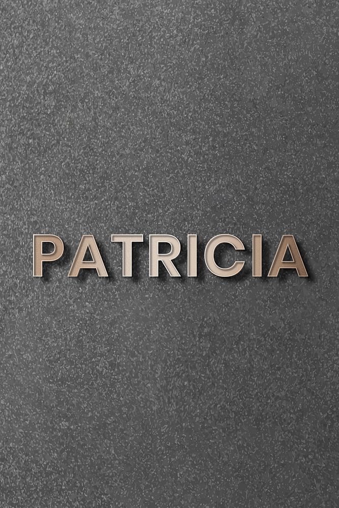 Patricia typography in gold design element vector