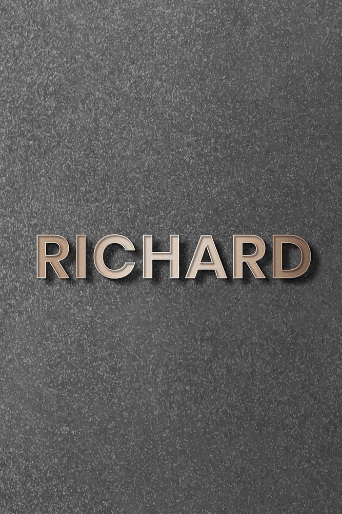 Richard typography in gold design element vector