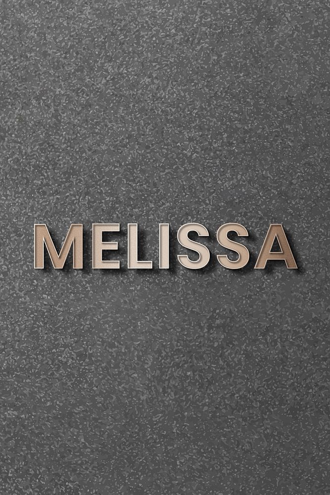 Melissa typography in gold design element vector
