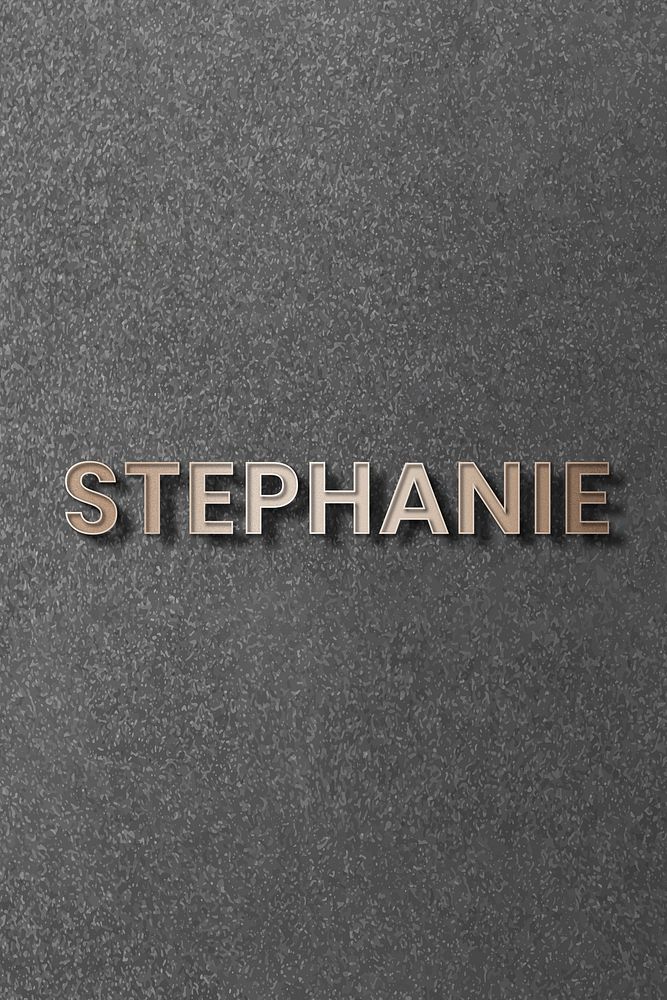 Stephanie typography in gold design element vector