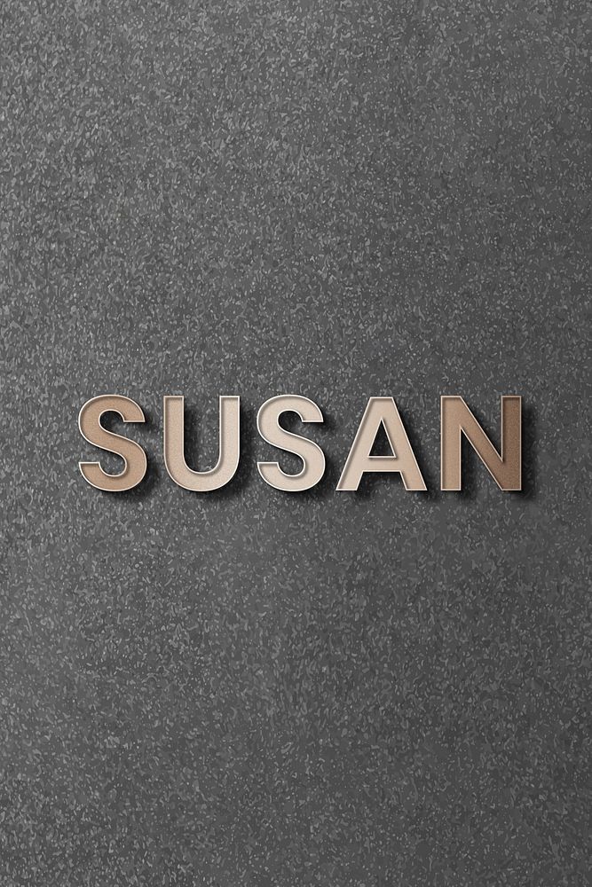 Susan typography in gold design element vector