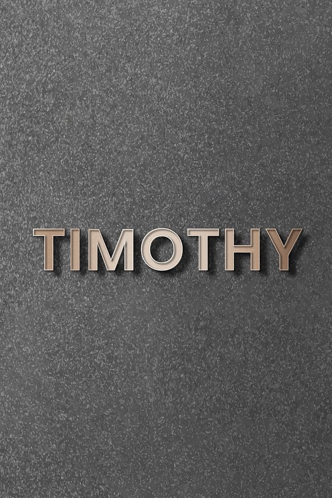 Timothy typography in gold design element vector