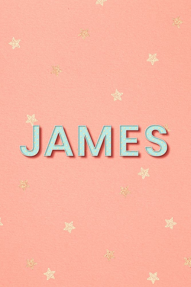 James script pastel font vector