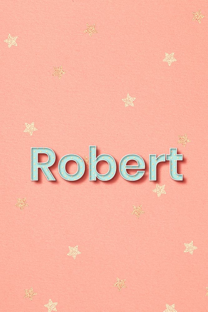 Robert word art typography vector