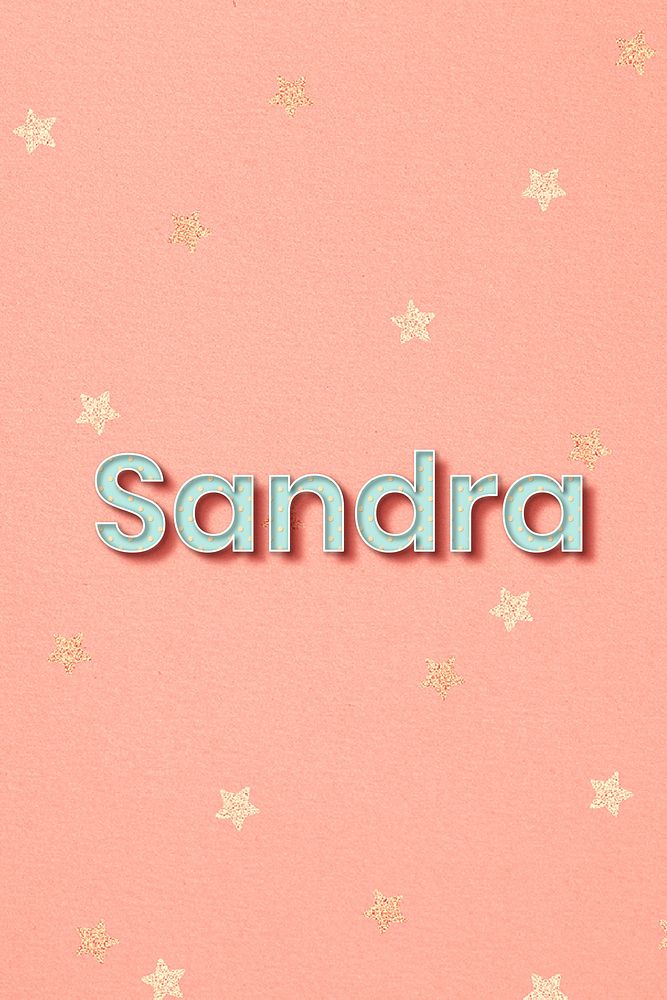 Sandra name word art typography