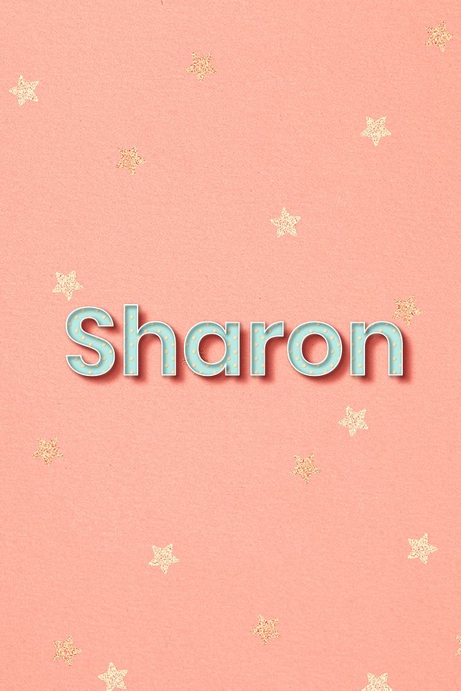 Sharon name word art typography