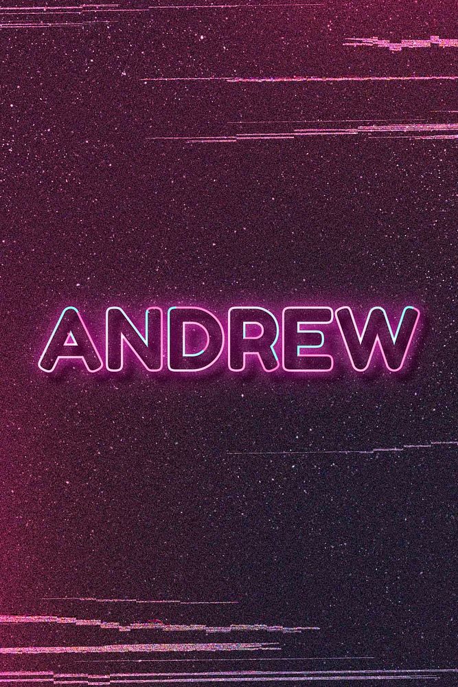 Andrew word art vector neon | Free Photo - rawpixel