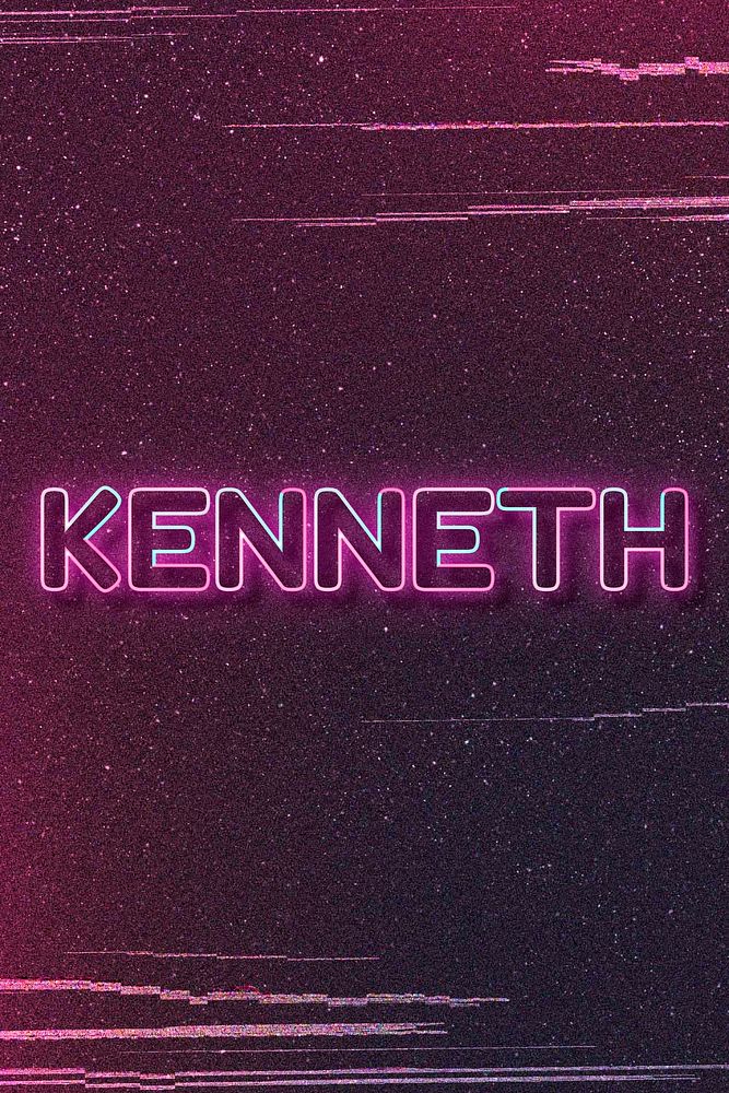 Kenneth word art vector neon | Premium Photo - rawpixel