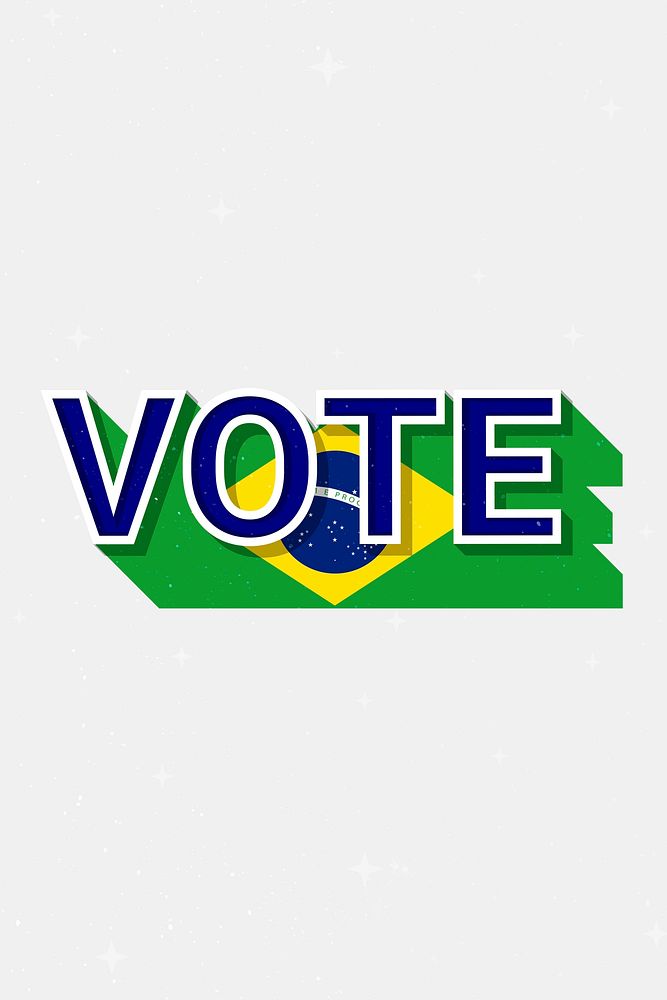 Brazil vote message election psd flag