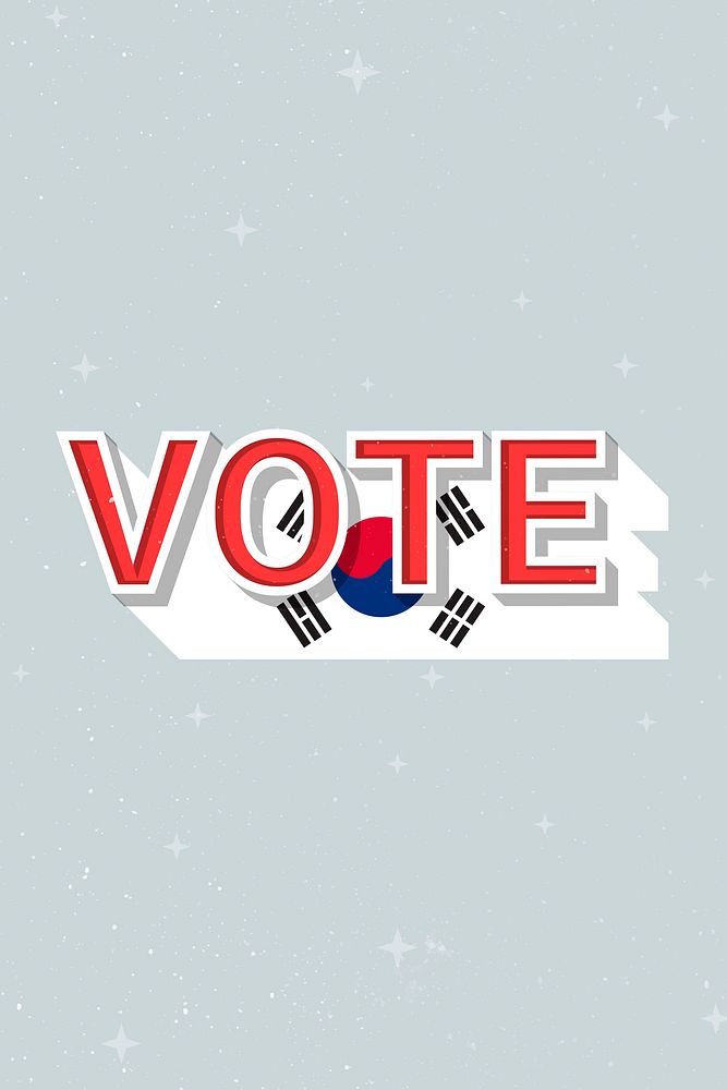 South Korea election vote message democracy illustration