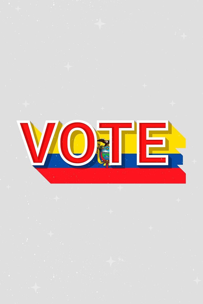 Ecuador election vote message democracy illustration