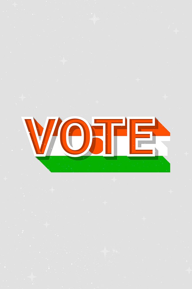 Vote Niger flag text vector