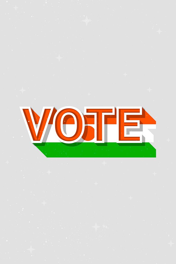 Niger vote message election psd flag