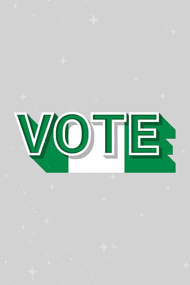 Nigeria election vote message democracy illustration