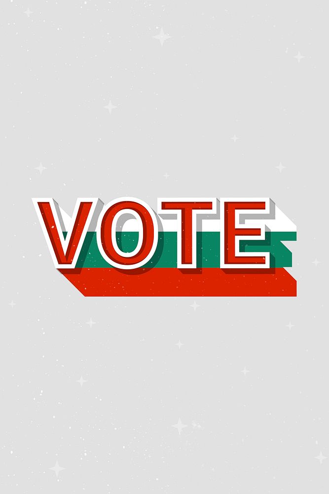 Vote Bulgaria flag text vector